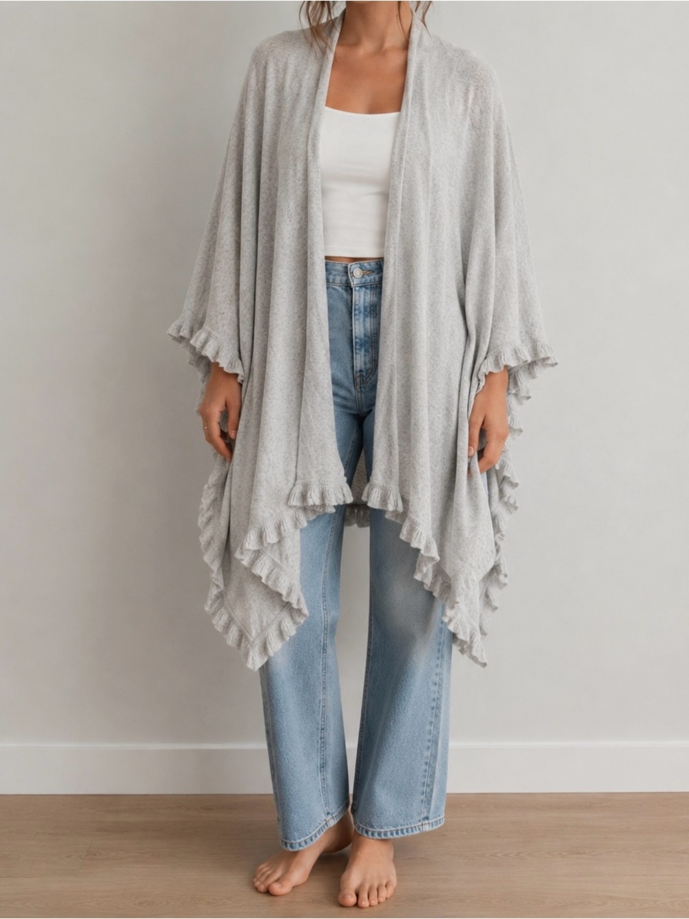 Cozy Mersea Charleston Travel Wrap in Light Heather Gray